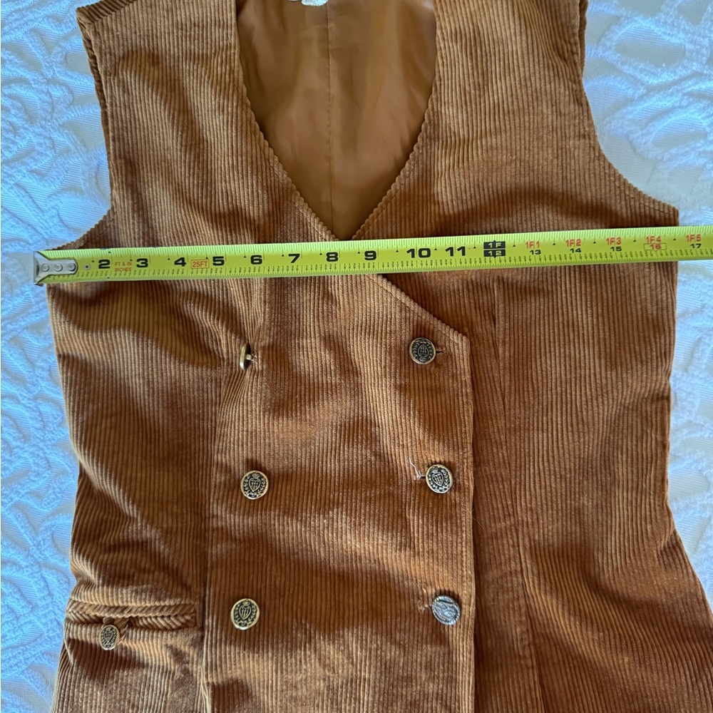 Vintage 1960s Women's Corduroy Double-Breasted Dress - Picture 13 of 13